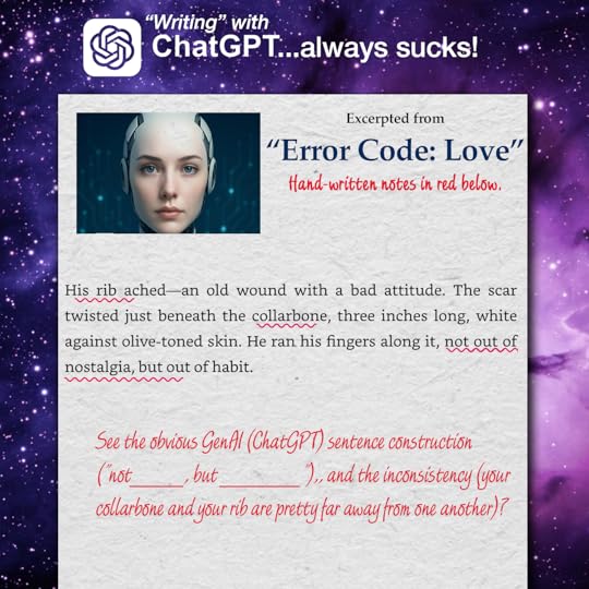 an example of AI 'tells' in this book, written entirely by ChatGPT