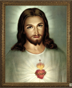 Old-fashioned Sacred Heart portrait