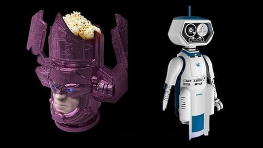 The AMC popcorn buckets and concession trays for The Fantastic Four: First Steps.