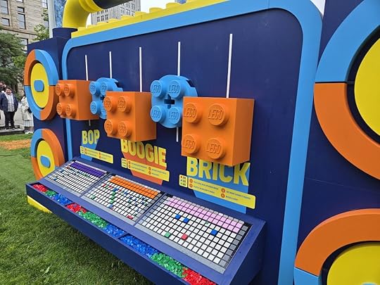 A giant LEGO boombox for LEGO World Play Day