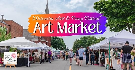 Art Market at June 14, 2025 behind The Nancy Zieman Sewing Studio and Quilt Shop in Downtown Beaver Dam WI