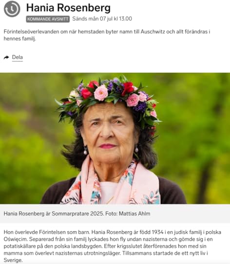 Bild på Hania Rosenberg med den klassiska sommarkransen i håret.