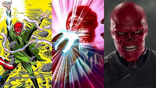 The Red Skull in the pages of Marvel Comics and in the MCU.