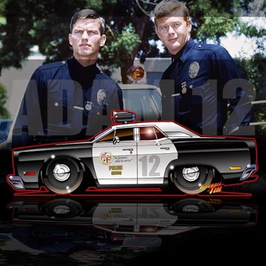 Adam 12 Automotive Pop Culture Movie and TV Car Art by Fireball Tim Garage