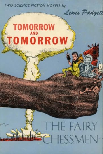 Cover art by Harry Harrison for Lewis Padgett's Tomorrow and Tomorrow published by Gnome Press