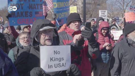 US: 'No Kings' protests target Trump on Presidents' Day