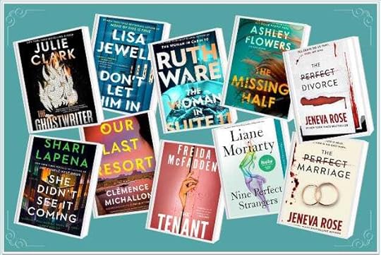10 book covers of thriller books