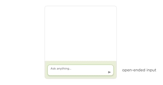 Open-ended AI chat UI