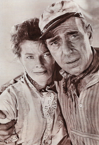 Katharine Hepburn and Humphrey Bogart in The African Queen (1951)
