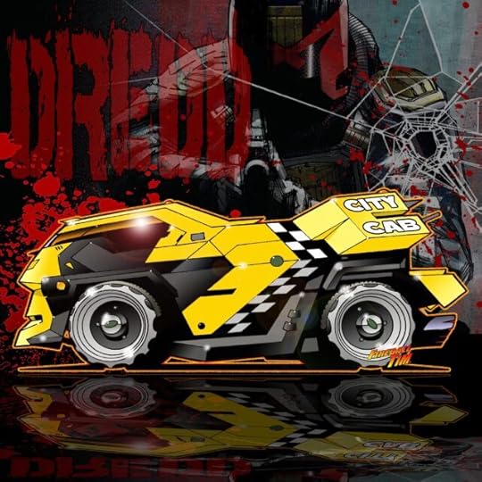 Judge Dredd Automotive Pop Culture Movie and TV Car Art by Fireball Tim Garage