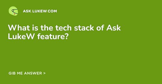 Ask LukeW tech stack question