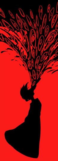 panel of 'Scarlet' absorbing the Grim Reaper powers, looking like a head with dismembered body in shapeless gown