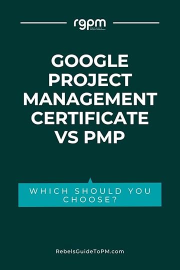 pin image with text: google project management certificate vs pmp
