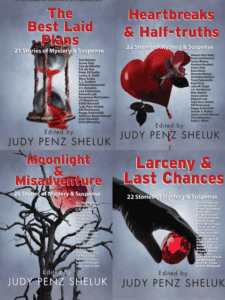 Cover of The Best Laid Plans, Heartbreaks & Half-truths, Moonlight & Misadventures, and Larceny & Last Chances by Judy Penz Sheluk
