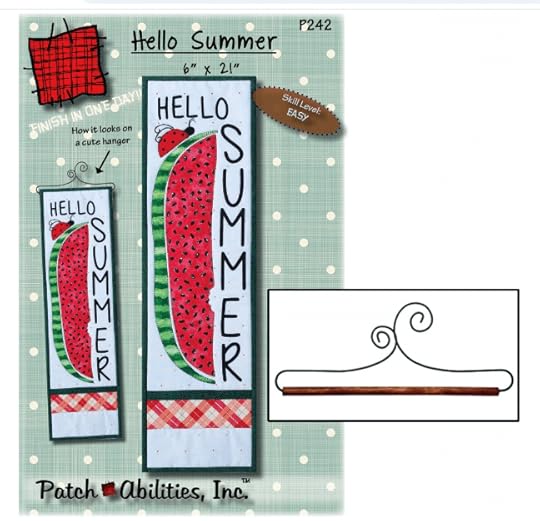 Patch Abilities Hello Summer Wall Hanging Pattern and Mini Quilt Hanger Set