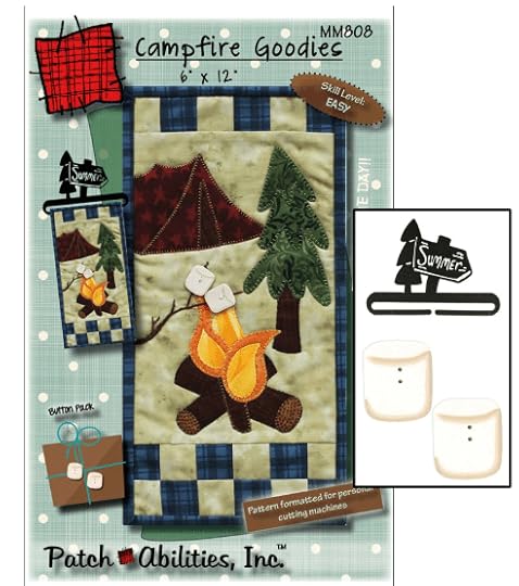 Patch Abilities Campfire Goodies Wall Hanging Pattern, Button Pack, and Mini Quilt Hanger