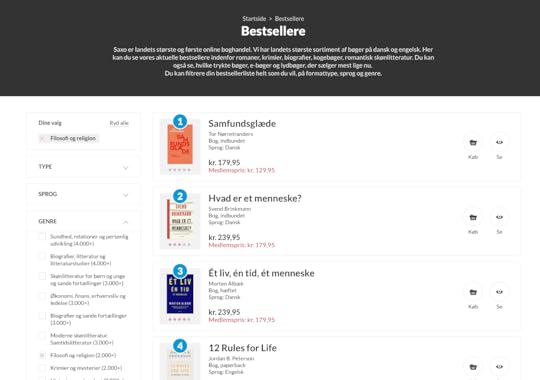 Saxis bestsellere indenfor filosofi
