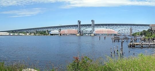 Gold Star Memorial Bridge panorama in spring.