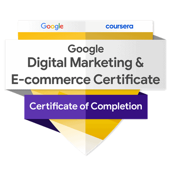 Google Digital Marketing & E-commerce certificate Credly badge
