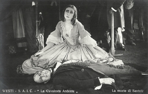 Soava Gallone and Emilio Ghione in La cavalcata ardente