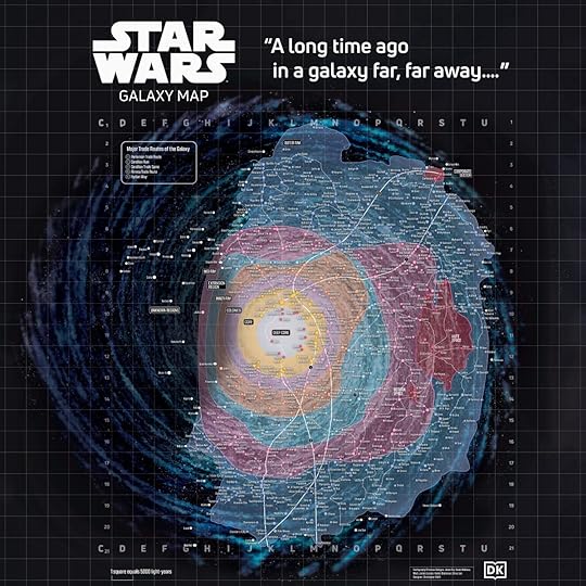 A star map for hundreds of planets and their territories for Star Wars
