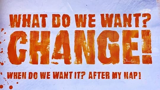 wall sign about change like succession planning