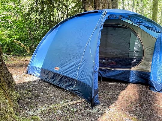 how to stay warm while camping - tent flap