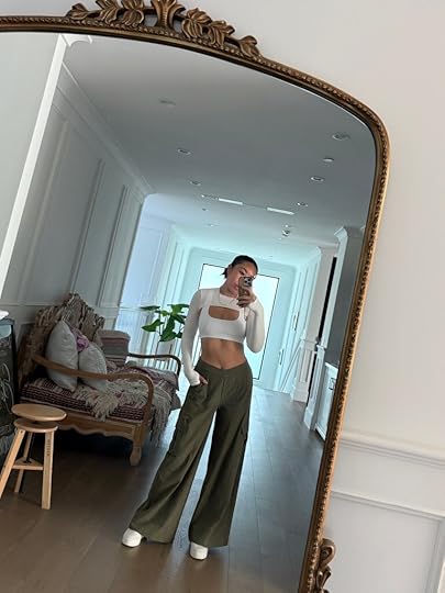 cassey ho wearing popflex y2k cargo pants