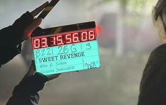 Behind the scenes filming of Sweet Revenge. 