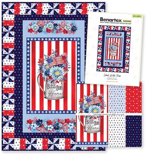 Faith, Family, Freedom Patriotic fabric by Nicole DeCamp for Kanvas Studios and Benartex Designer Fabric is available from Nancy Zieman Productions at ShopNZP.com