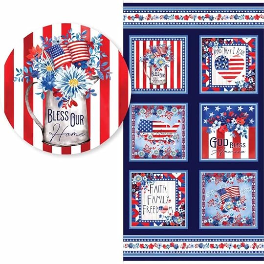 Faith, Family, Freedom Patriotic fabric by Nicole DeCamp for Kanvas Studios and Benartex Designer Fabric is available from Nancy Zieman Productions at ShopNZP.com