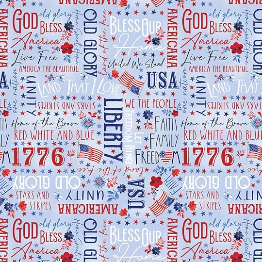Faith, Family, Freedom Patriotic fabric by Nicole DeCamp for Kanvas Studios and Benartex Designer Fabric is available from Nancy Zieman Productions at ShopNZP.com