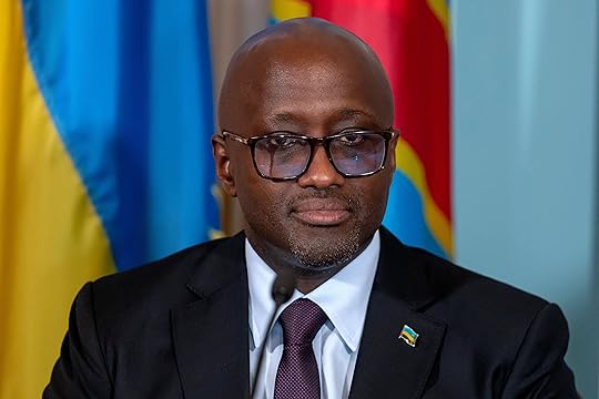 Rwanda’s Foreign Minister Olivier Nduhungirehe attends a signing ceremony for...
