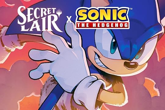 Sonic the hedgehog on a Magic: The Gathering Secret Lair poster