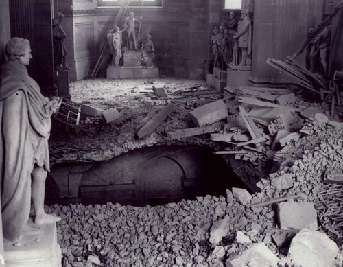 rubble inside St Paul's Cathedral