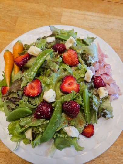 A fresh strawberry salad.