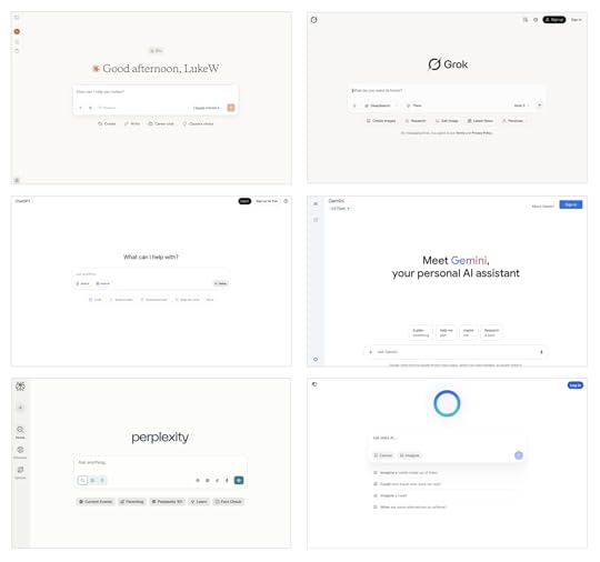 The sameness of AI chat interfaces and calls to action