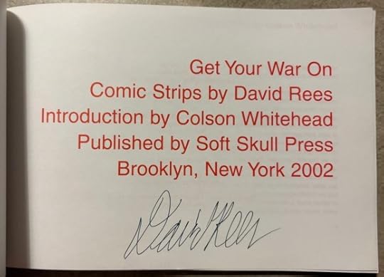 Front matter page of get your war on. It says 