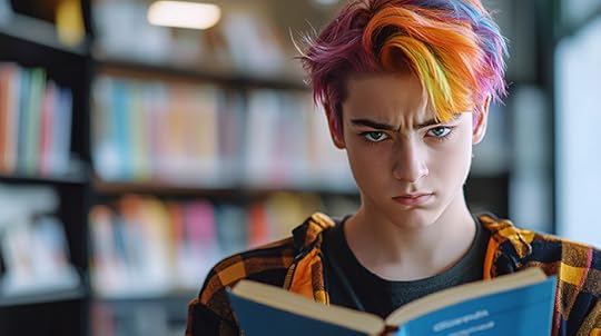 high school boy not sure about reading