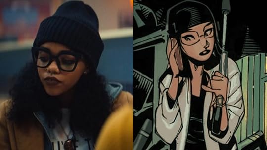 (Lef) Regan Aliyah as Zelma Stanton in Ironheart (Right) Zelma Stanton in Marvel Comics.