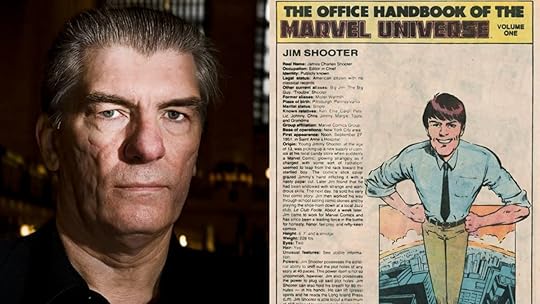 Jim Shooter, and his page in the Official Handbook of the Marvel Universe from 1983.