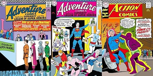Covers for 1960s issues of Adventure Comics and Action Comics by Curt Swan.