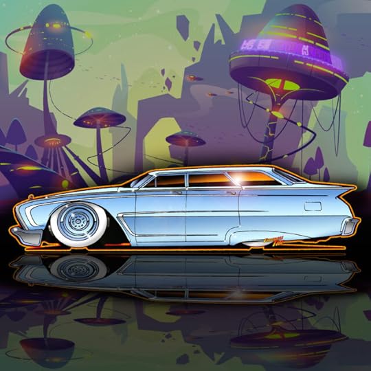 1960 Ford Automotive Pop Culture Movie and TV Car Art by Fireball Tim Garage