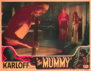 poster of Karloff as The Mummy, ancient Egyptian woman