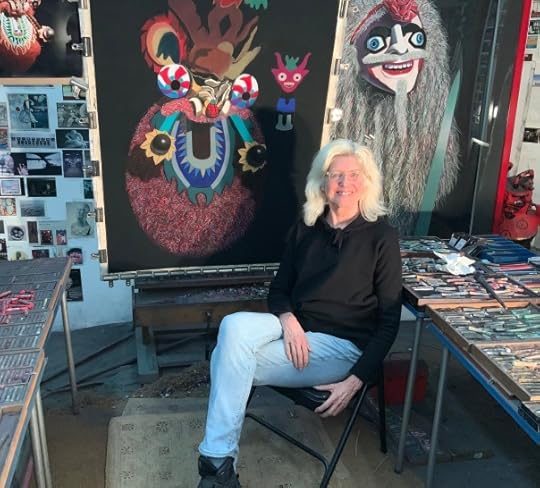 Barbara in her studio