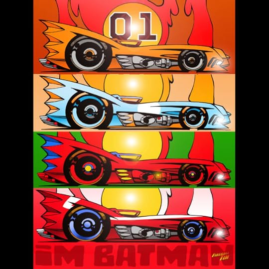 Bat Art Automotive Pop Culture Movie and TV Car Art by Fireball Tim Garage