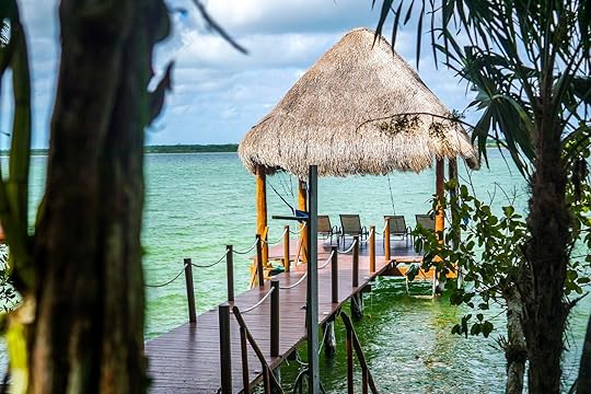 doc on lake bacalar in mexico