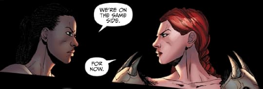 Panel showing Niya and Vanya confirming their uneasy truce. 