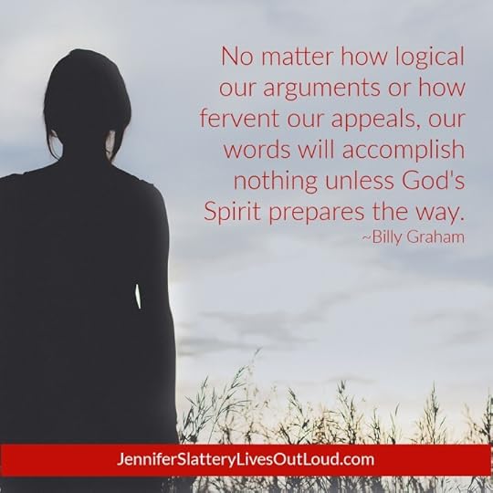 Quote from Billy Graham with woman gazing toward the horizon.