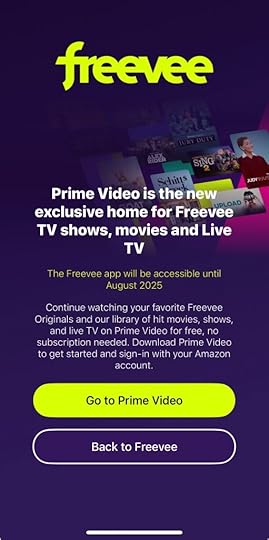 Freevee shut down notice